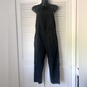 Black Cropped Overalls, Size 2